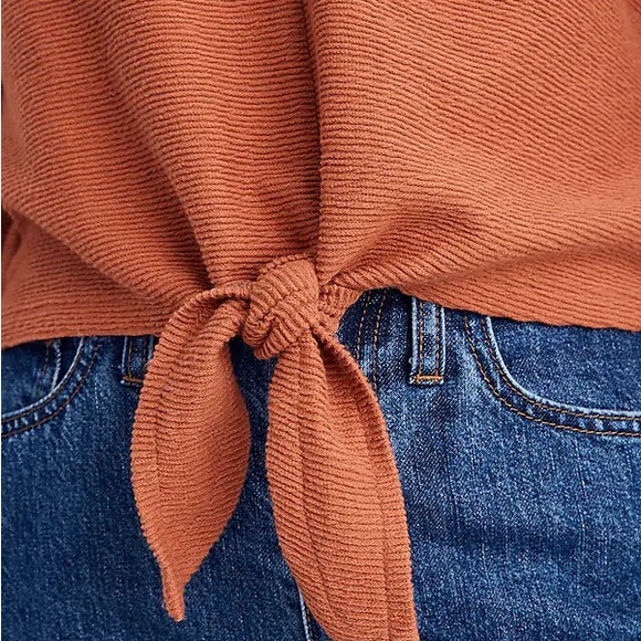 EUC Texture & Thread Madewell Orange Rust V Neck Size 2X - Picture 5 of 6